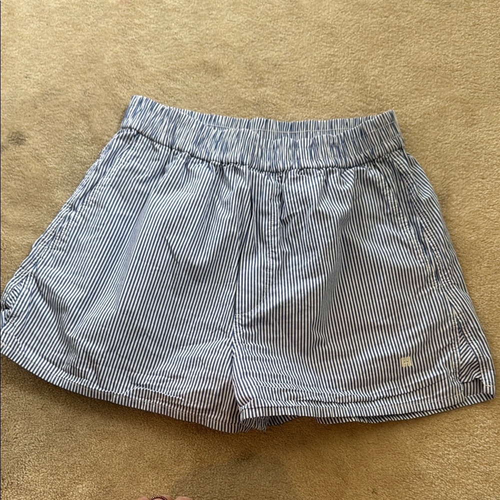 H&M Light Blue Pinstripe Bermudas